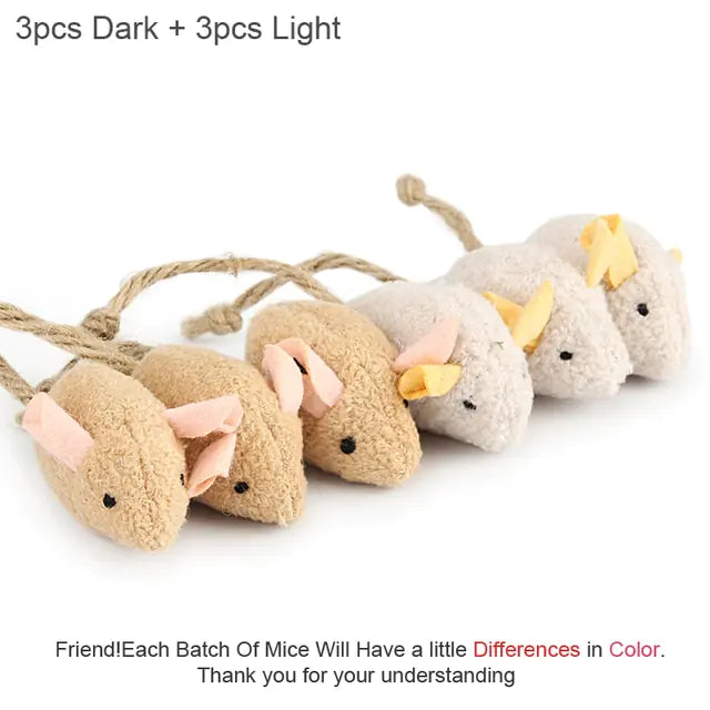 Pet Toy Mice Plush Mouse Cat Toy For Kitten